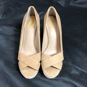 Vince Camuto Open Toed Espadrille Wedges